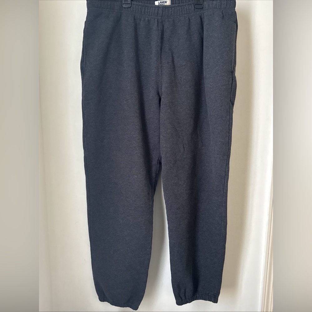 Lands’ End Serious Sweats Gray Sweatpants sz L 36-38